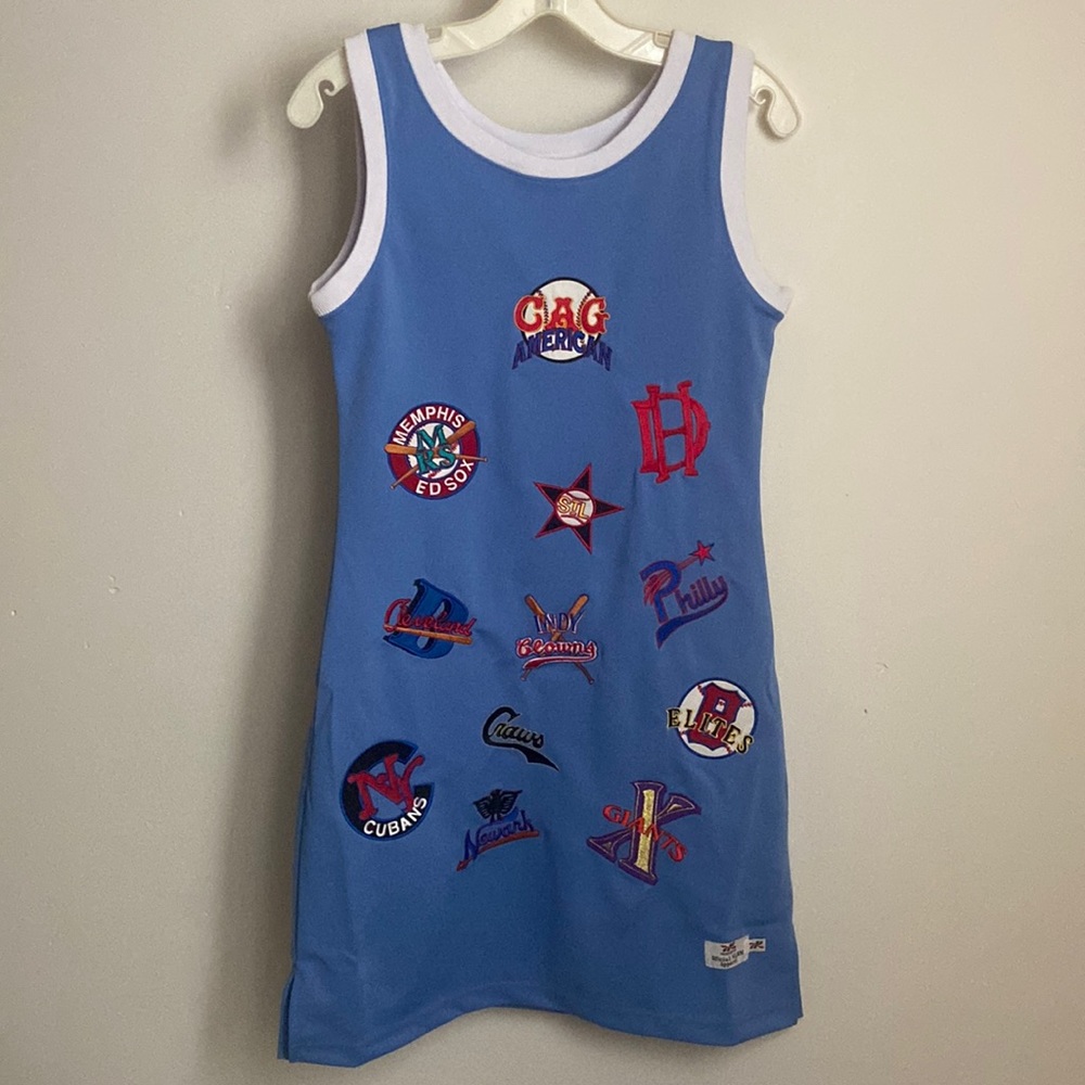 Negro League Baseball Museum Blue Jersey Dress Women's Medium NWT